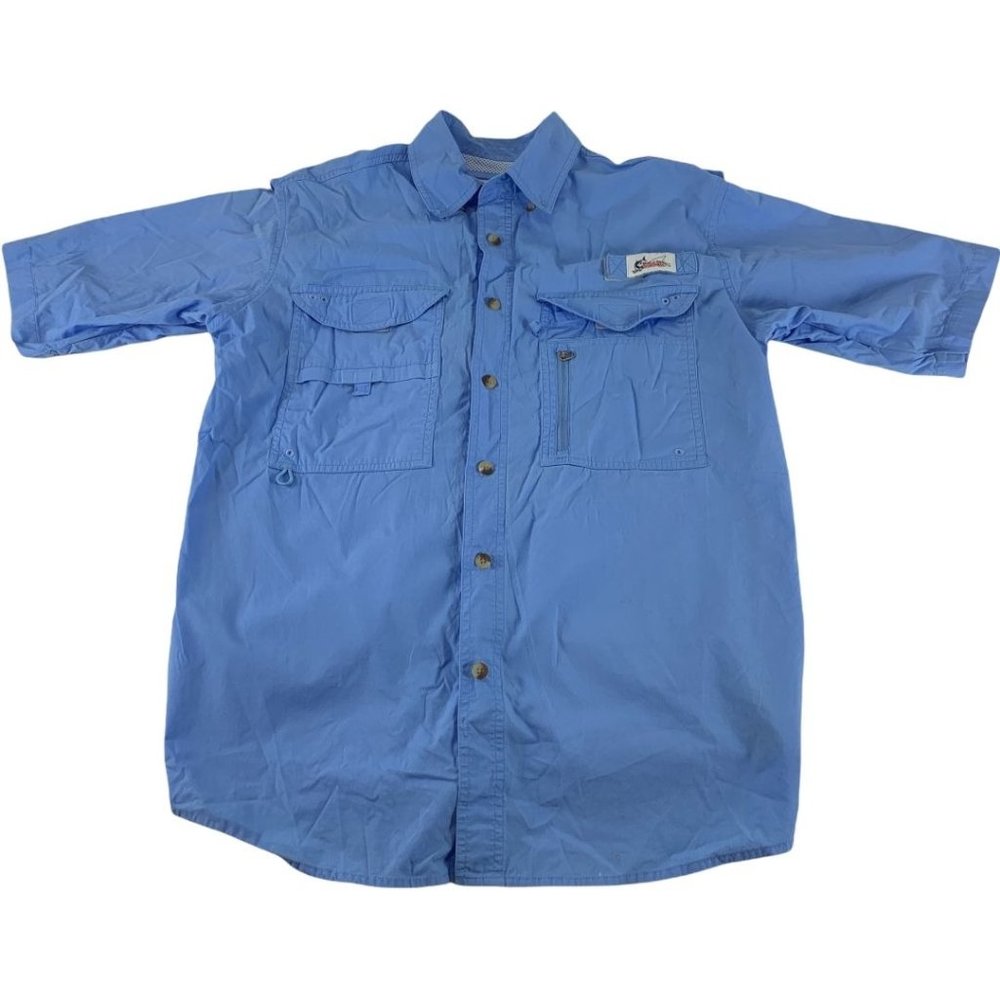 World Wide Sportman Medium Shirt Button Front Fish